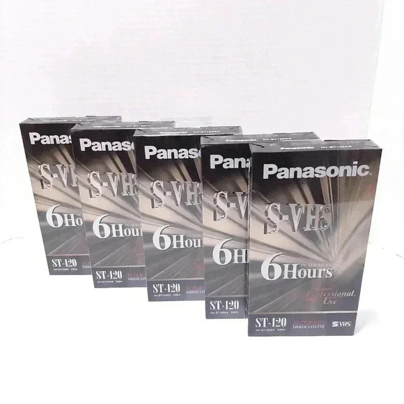 Panasonic Other - Panasonic Super-VHS Tape ST-120 Lot Of 5 New Sealed